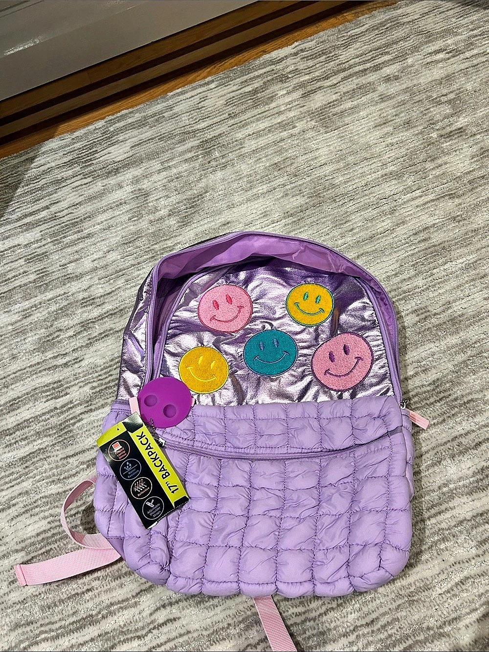 Justice Kids Purple & Pink Backpack